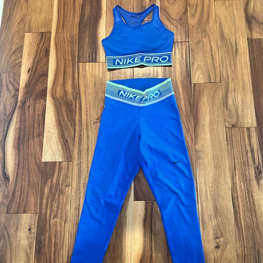 Nike Pro Blue, Green & Grey Active SET